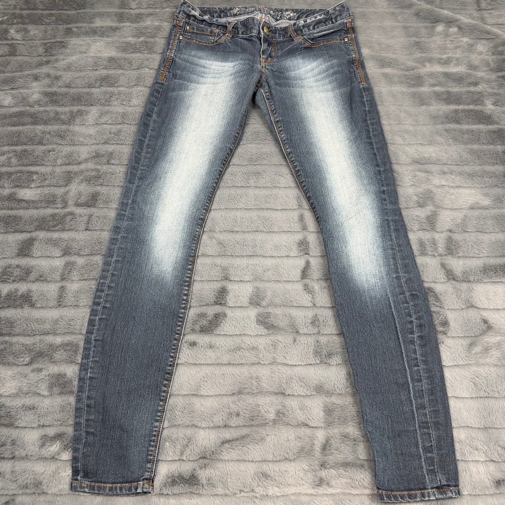 Express Zelda Jean Legging Dark Wash Ultra Low Rise Slim Fit Denim Size 4